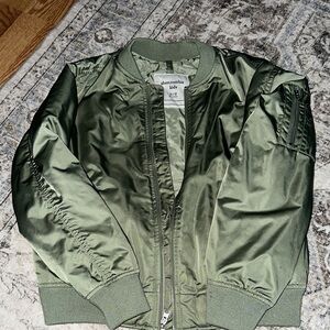 Abercrombie Kids Olive Green bomber Jacket